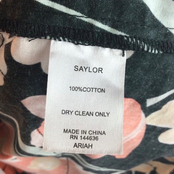 Saylor Ariah Floral Print Tiered Ruffle Tie Waist Mini Dress Size Small - Picture 12 of 12